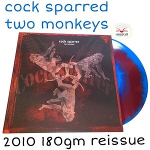 C*ck Sparrer Two Monkeys 180gram Cyan & Claret Splatter 2010 Reissue  Record